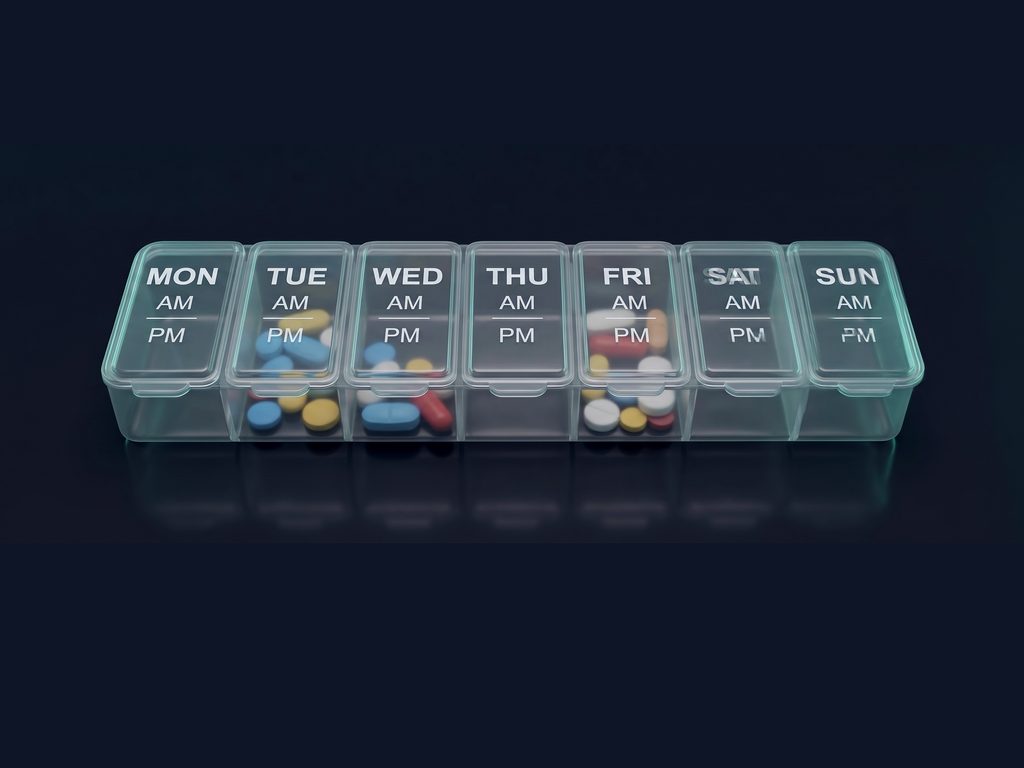 Weekly pill organizer
